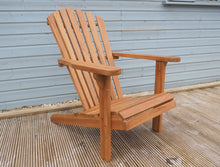 Load image into Gallery viewer, Patio Furniture&#39;s Classic, solid teak, Adirondack style lounger chair