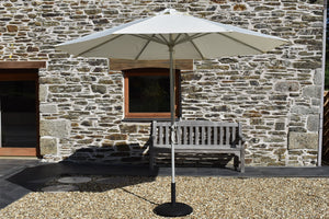 3m Octagonal parasol with aluminium frame and natural ecru colour canopy; optional extra.
