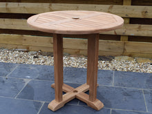 Load image into Gallery viewer, 80cm, small garden dining table with pedestal style base, suitable for commercial use