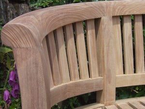 close-up detail of banana bench back and wood grain